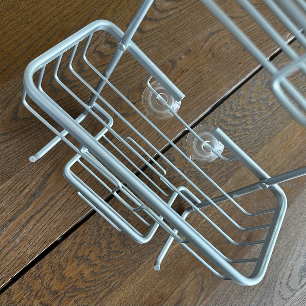 Zenna Home Rustproof Hanging Shower Caddy Satin Chrome Sturdy Metal - Picture 7 of 12